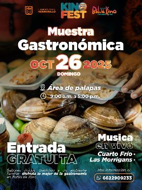 Invitan a disfrutar delicias culinarias en la Muestra Gastron贸mica de Kino Fest 2025
