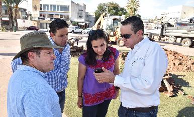 Inician trabajos para plantar árboles en la Plaza Alonso Vidal