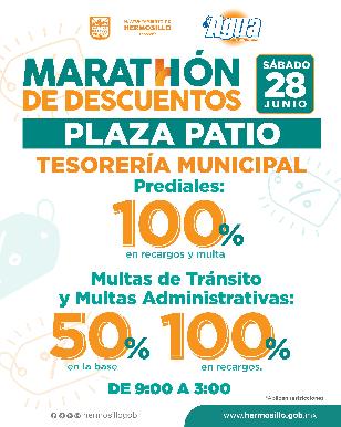 Invita Tesorería Municipal al Maratón de Descuentos este sábado 28