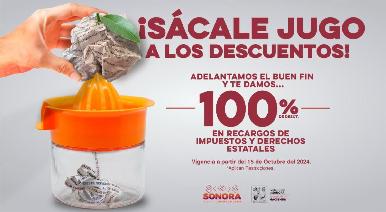 Invita Gobierno de Sonora a aprovechar descuentos en el pago de impuestos