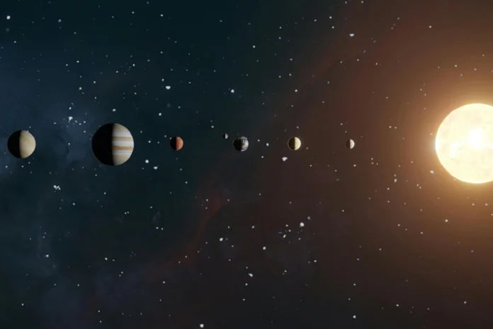 Alineación de seis planetas visibles en el cielo nocturno durante el desfile planetario 2026