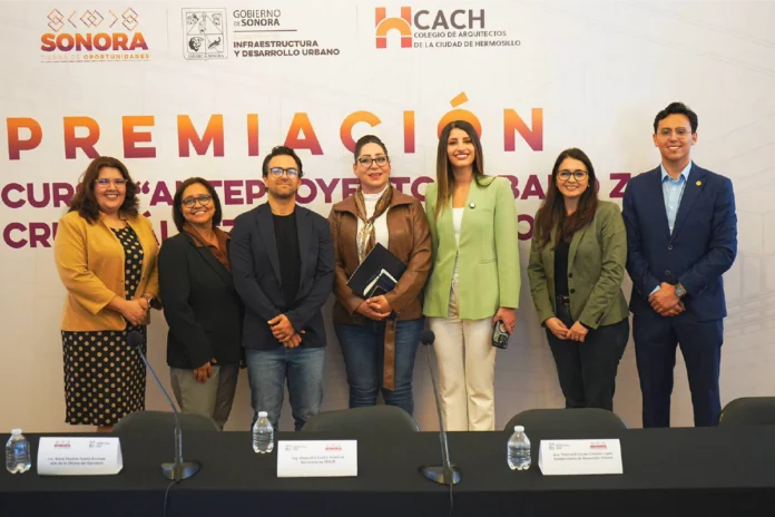 Gobernador Alfonso Durazo entrega premios a ganadores del Anteproyecto Urbano Zona Cruz Gálvez en Hermosillo