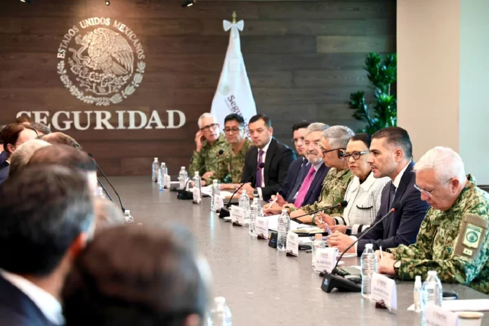 Omar García Harfuch en reunión con autoridades federales y representantes de la FIFA por seguridad del Mundial 2026