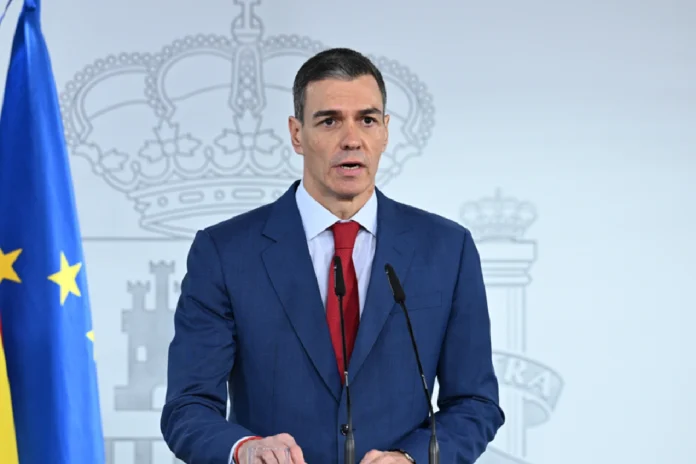 Pedro Sánchez declara desde el Palacio de la Moncloa postura de España contra la guerra