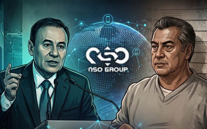 Alfonso Durazo durante su gestión como secretario de Seguridad; investigación aborda presunto ofrecimiento de Pegasus.