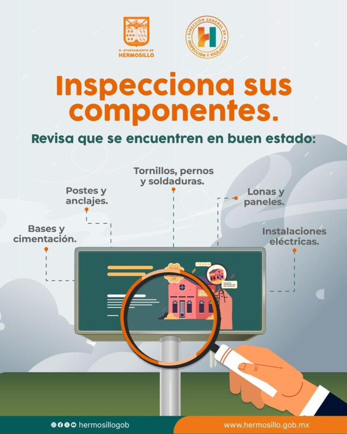 Ayuntamiento de Hermosillo pide revisar anuncios espectaculares por fuertes vientos