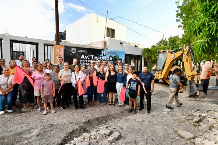 Toño Astiazarán inicia rehabilitación de calle Tecoripa en colonia Solidaridad de Hermosillo