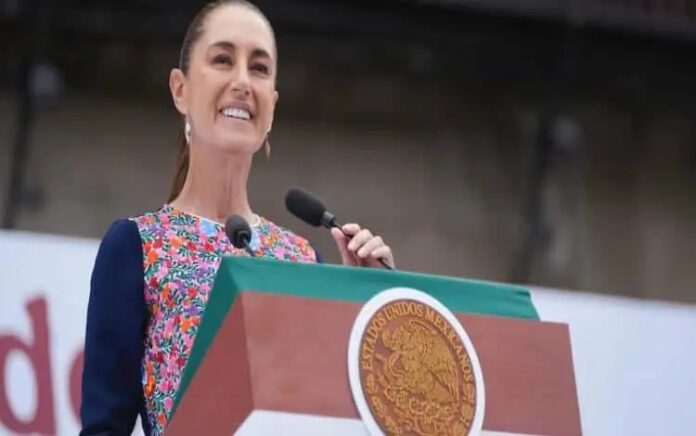 Claudia Sheinbaum durante el cierre de la gira Honestidad y Resultados