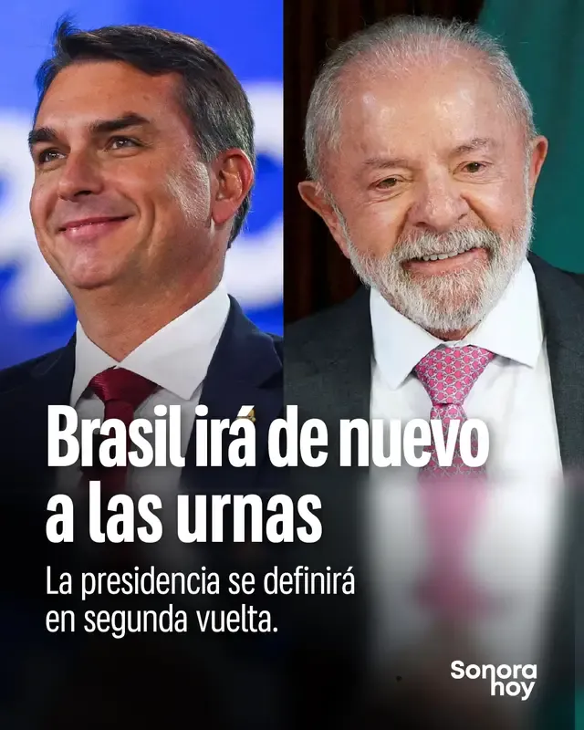 La primera vuelta no fue suficiente para definir la elección y ahora Lula da Silva y Flávio Bolsonaro volverán a encontrarse en las urnas. 📅 La decisión será el 25 de octubre. Brasil entra así en una nueva etapa de campaña antes de conocer a su próximo presidente. ¿Qué crees que cambiará rumbo a la segunda vuelta? #Brasil #Elecciones #Lula #Bolsonaro #SonoraHoy
