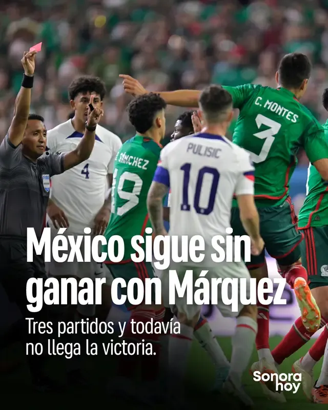 La etapa de México con Rafa Márquez comenzó con dos empates y ahora una dura derrota 3-0 frente a Estados Unidos. Colombia ➡️ 1-1 Perú ➡️ 1-1 Estados Unidos ➡️ 0-3 El martes llega Chile. ¿Es normal al inicio de un proceso o ya hay motivos para preocuparse? #SeleccionMexicana #Mexico #RafaMarquez #Futbol #SonoraHoy