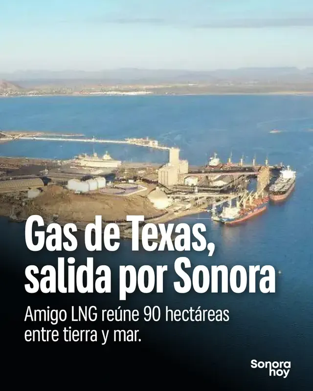 El proyecto Amigo LNG busca instalar una terminal en Guaymas y, según El País, reúne 90 hectáreas entre tierra y mar. Sus permisos y posibles efectos sobre el Mar de Cortés siguen bajo cuestionamiento. ¿Qué beneficios dejaría para los sonorenses y cómo se protegería la zona? Son preguntas que merecen respuestas claras. #Sonora #Guaymas #MarDeCortés