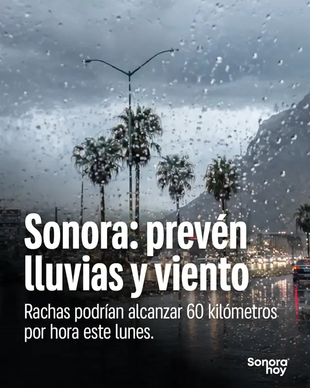 El pronóstico del lunes es para el estado; las condiciones pueden variar entre municipios. Si tienes actividades al aire libre, revisa el aviso de tu localidad. ¿Desde qué municipio nos lees? #ClimaSonora #Sonora #Lluvias #PronósticoDelTiempo #SonoraHoy