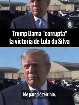 🇧🇷🇺🇸🚨 ¡TRUMP CUESTIONA TRIUNFO DE LULA EN BRASIL! 🗳️ El presidente de Estados Unidos, Donald Trump, criticó los resultados de las elecciones presidenciales de Brasil, donde Luiz Inácio Lula da Silva consiguió la reelección tras vencer a Flávio Bolsonaro en segunda vuelta. 🗣️ “Parecían otras elecciones amañadas”, declaró el mandatario estadounidense ante medios de comunicación, aunque no presentó pruebas de irregularidades. 🔻 Pese a sus críticas, Trump aseguró que no tomó partido durante la contienda y afirmó mantener una buena relación con Lula. 📊 El mandatario brasileño obtuvo cerca del 52% de los votos, frente al 48% de Bolsonaro. #Brasil #DonaldTrump #LulaDaSilva #FlavioBolsonaro #Elecciones2026